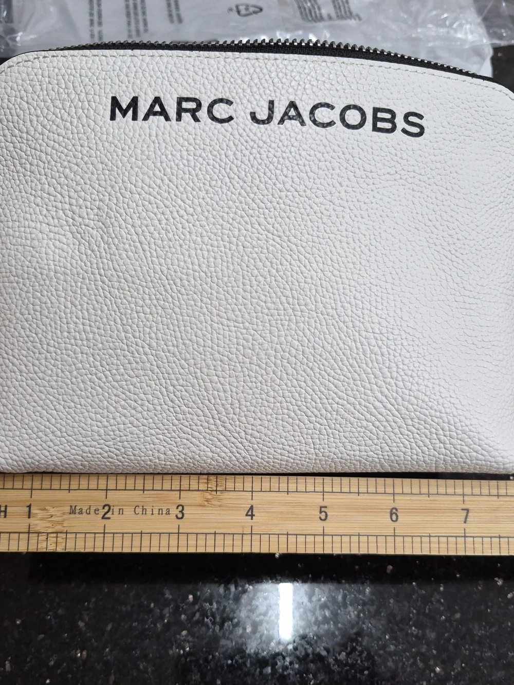 Marc Jacobs White Pebbled Leather Crossbody Bag